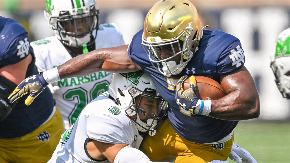 Notre Dame 99-to-0: No. 7 Audric Estimé, junior running back, bellcow,  workhorse - NBC Sports