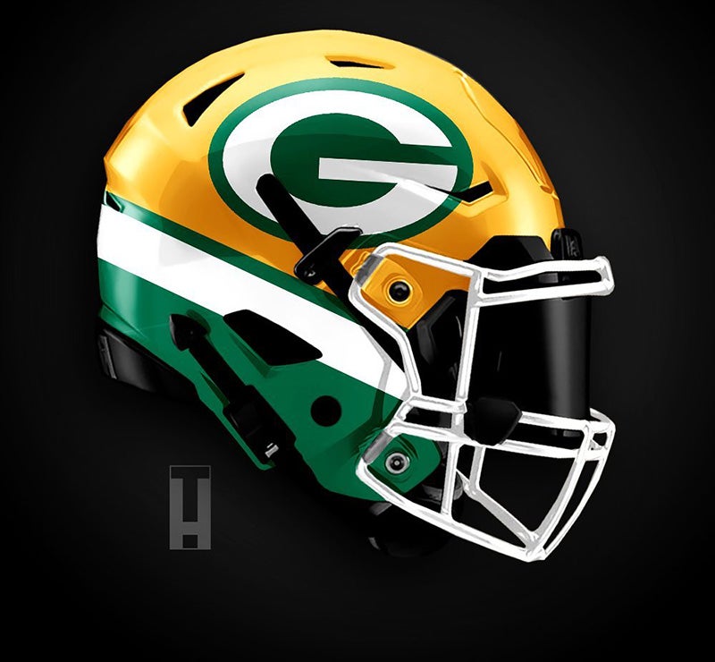 new packers helmet design