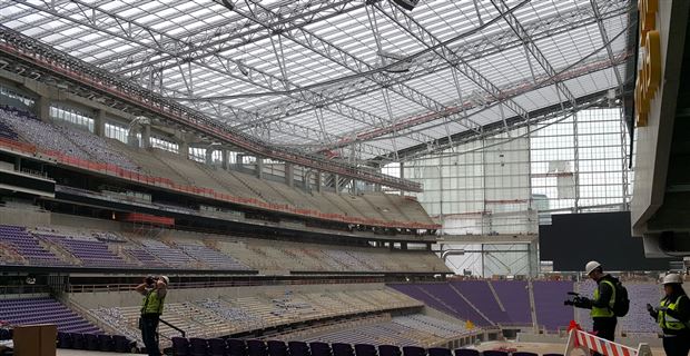 Watch the roof of the Minnesota Vikings' stadium explode and