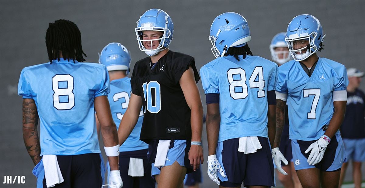 Exclusive Glimpse Into UNC's Opening Day of Training Camp; Including Passing Drills With Drake Maye