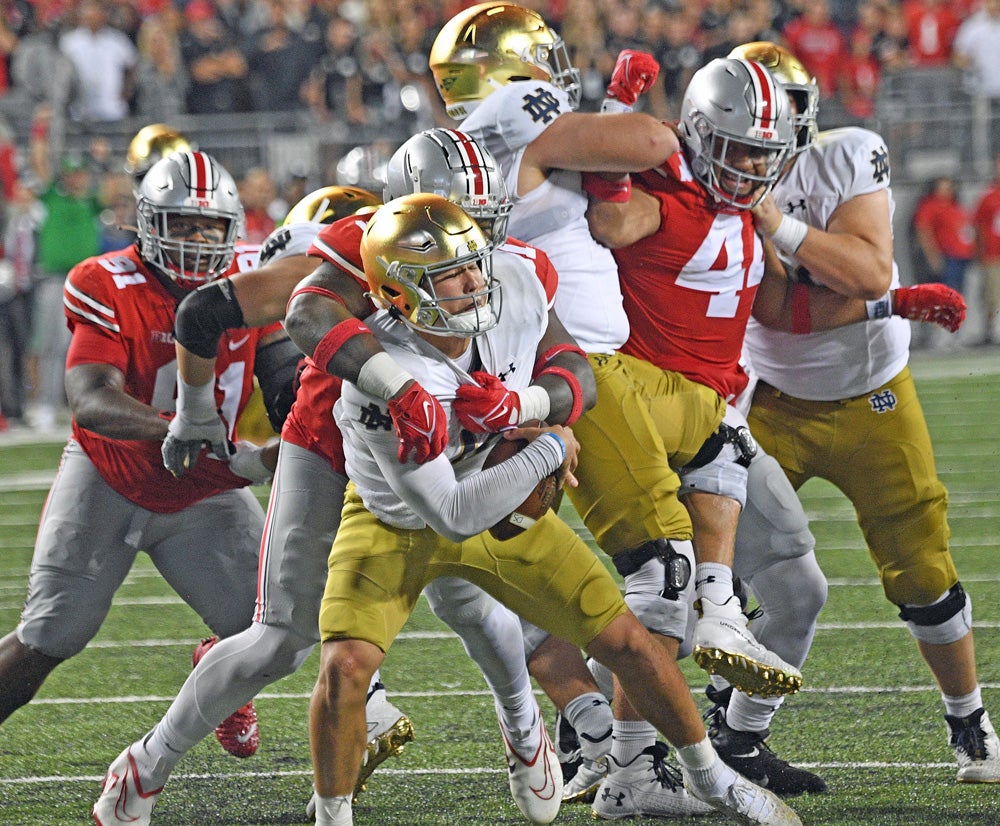 Sights And Sounds Buckeyes Slam Door On Notre Dame In Second Half For Win