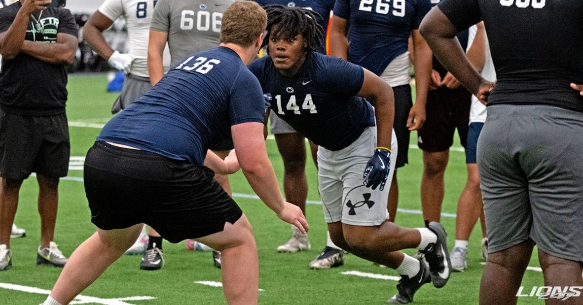 Penn State Camp Highlights and Evaluation: Top-ranked DL Tyzon Swann in drills, 1-on-1 action