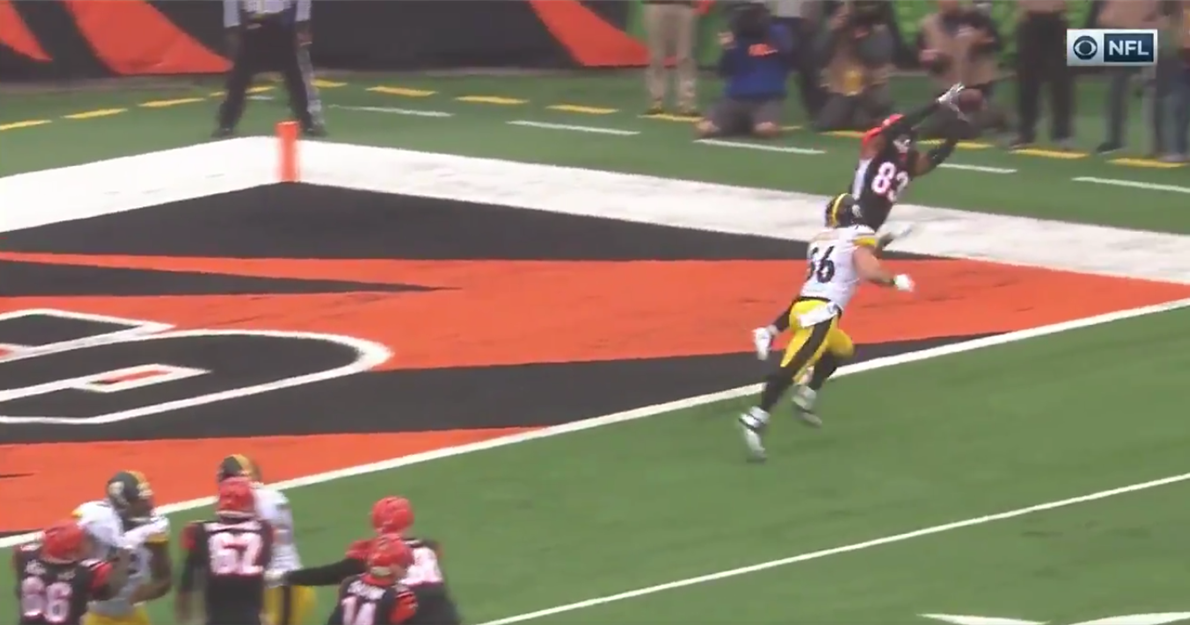 WATCH Tyler Boyd scores diving touchdown