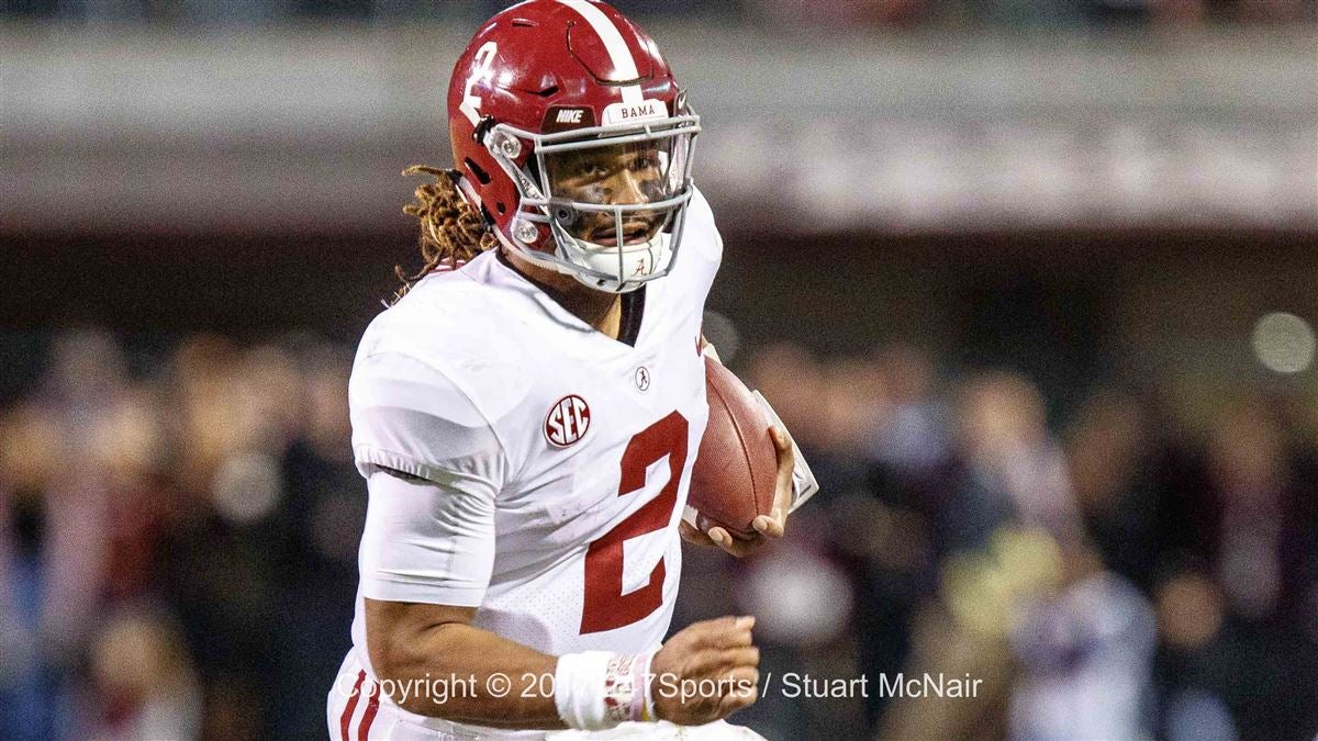 Jalen Hurts speaks to media before Clemson 