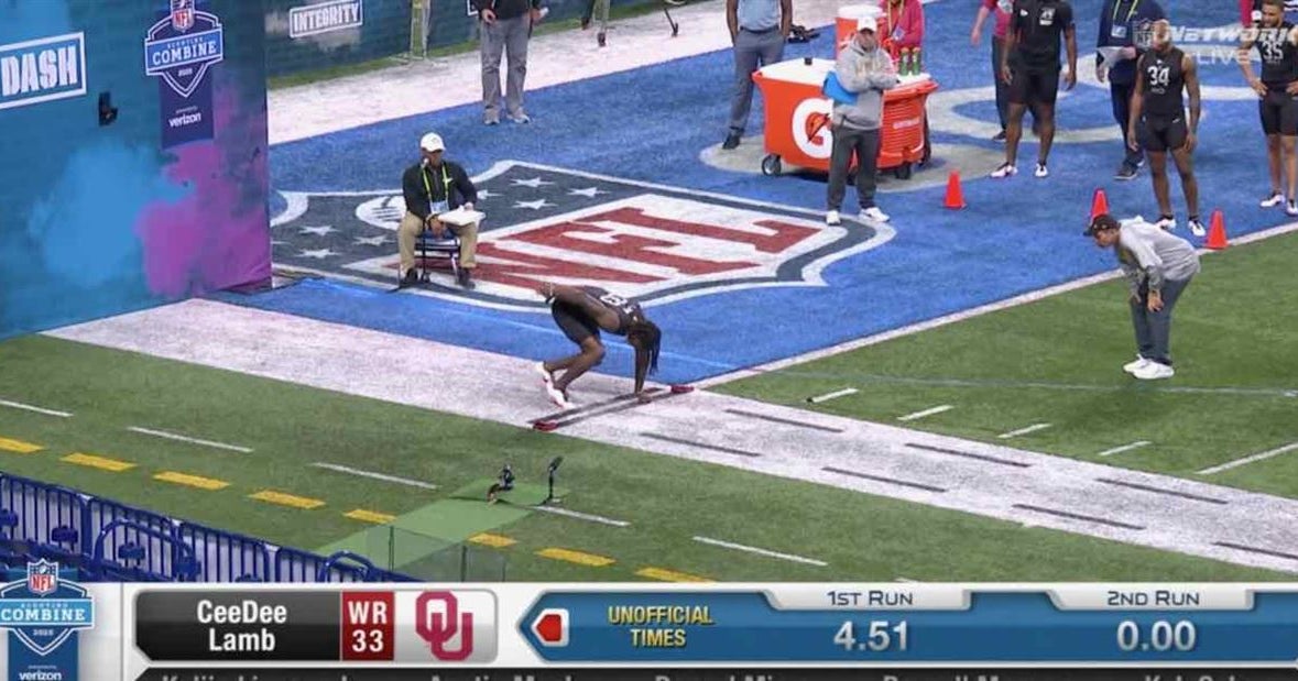 Ceedee Lamb Runs A 4 5 In 40 Yard Dash