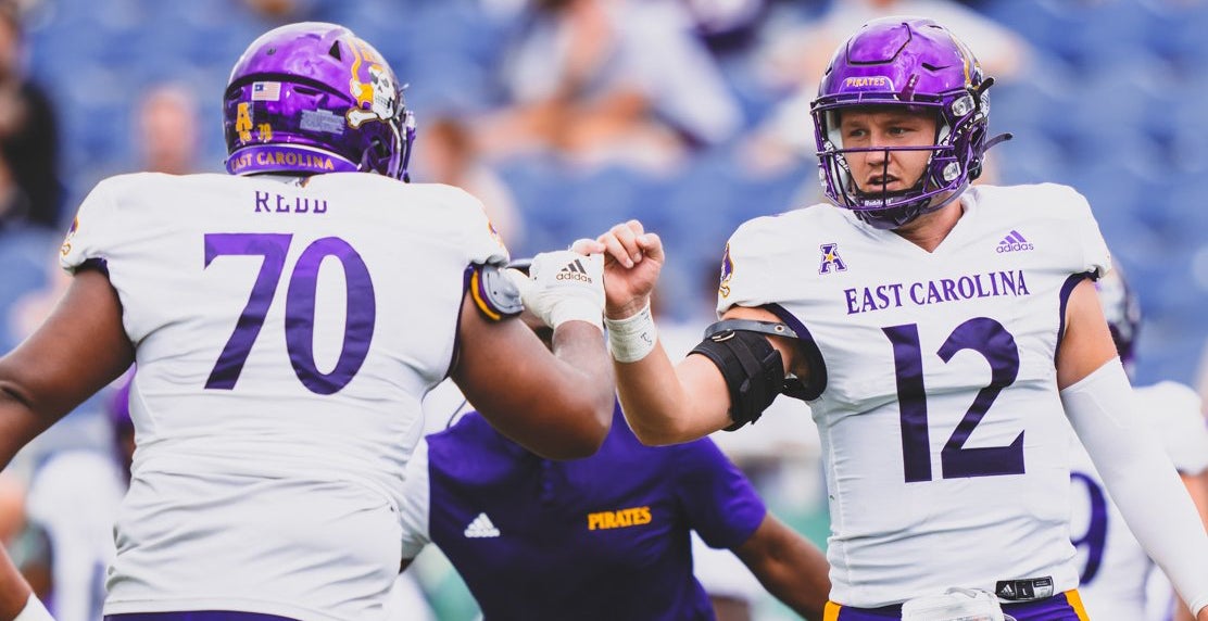 East Carolina Pirates quarterback Holton Ahlers (12) during the NCAA  college football game between Tulane and