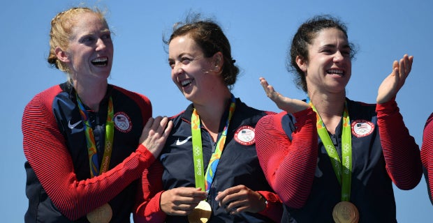 Former Spartan Emily Regan takes home gold in women's rowing