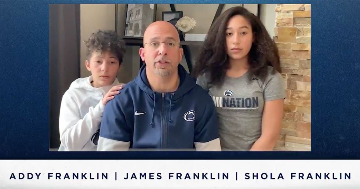 James Franklin, daughters urge Penn State fans to 'stay safe'