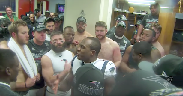 Patriots Locker Room Celebration After Winning Afc Championship