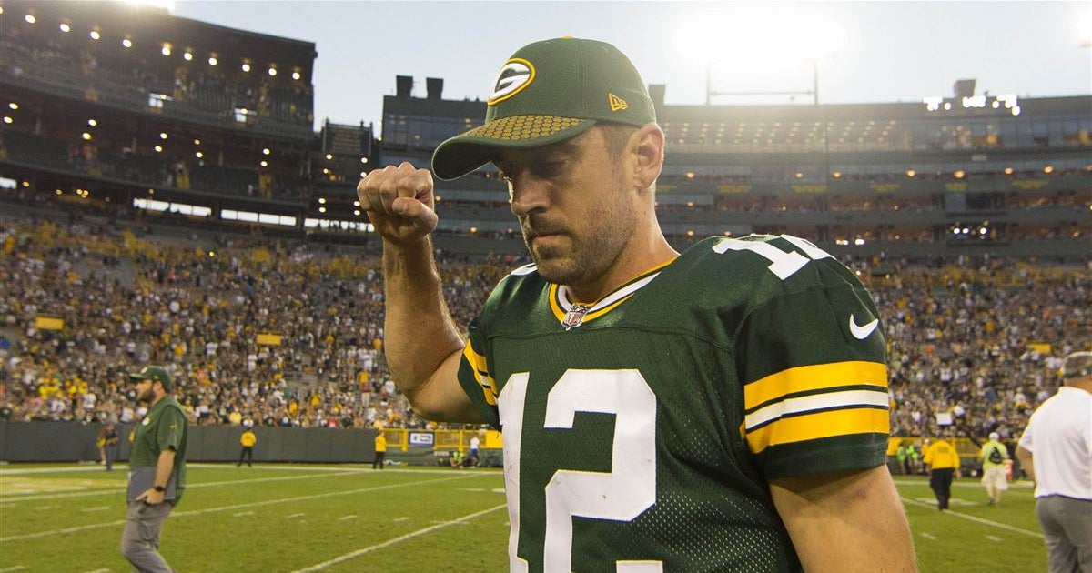 Aaron Rodgers celebrates new contract with denim cowboy outfit