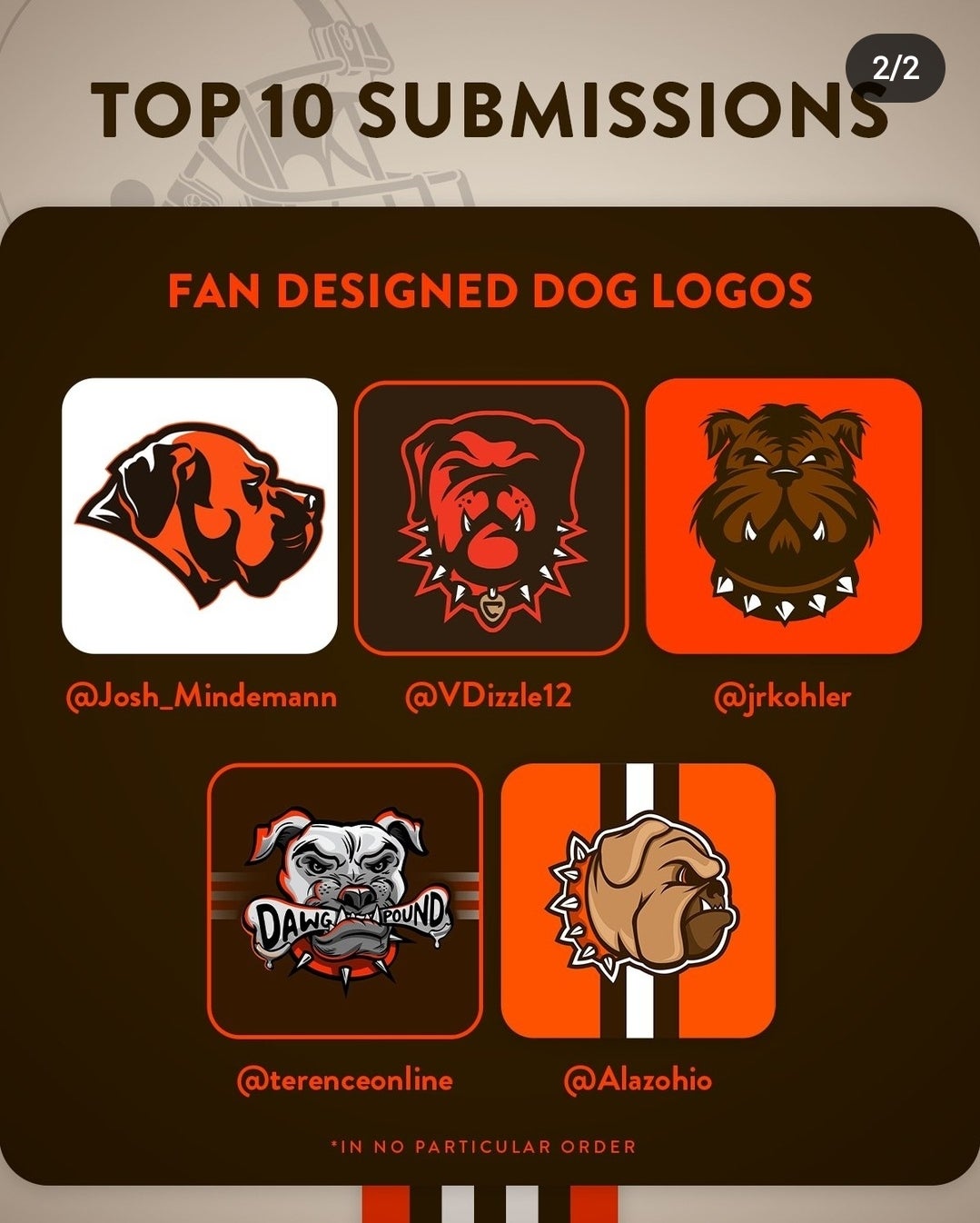 The Cleveland Browns are looking for new dog logo