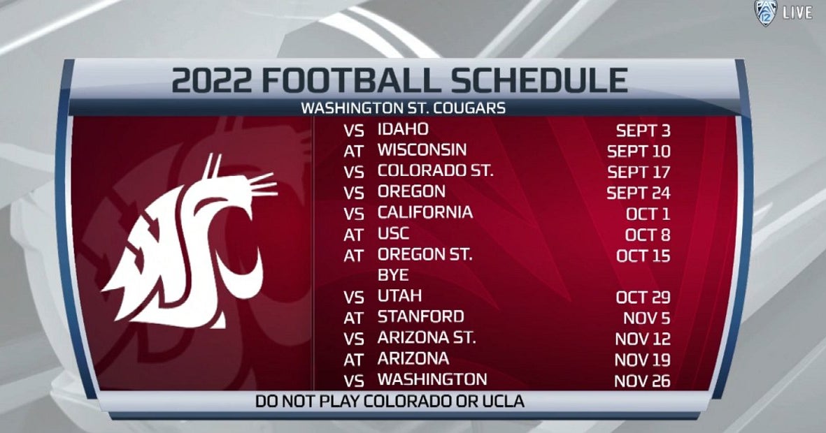 WSU 2022 football schedule: the unthinkable has happened WSU 2022 football schedule: the unthinkable has happened