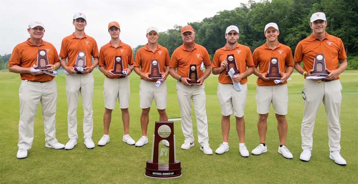 Two-time national champion Texas men's golf coach John Fields helps ...