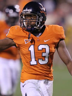 Virginia Cavaliers cornerback Chase Minnifield (13) warms up before the  game against the North Carolina State Wolfpack at Scott Stock Photo - Alamy