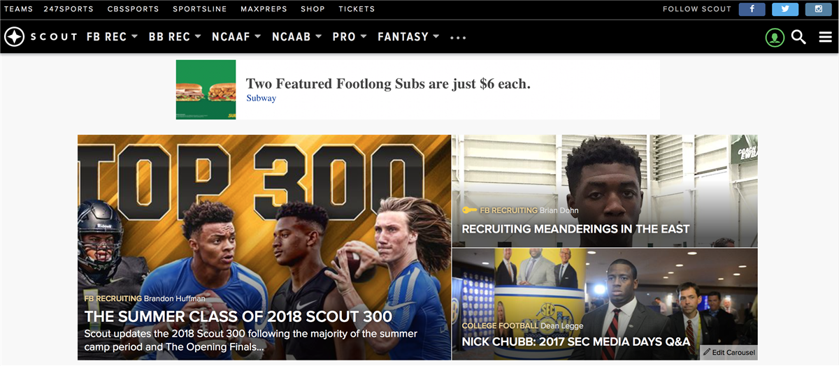 Scout.com Has Moved To The CBS Platform