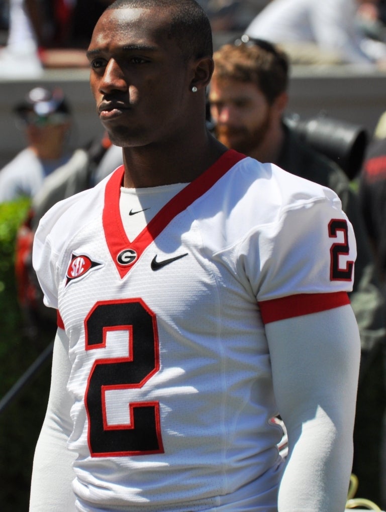 Georgia Bulldogs cornerback Brandon Boykin (2) carries the ball